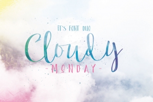 Cloudy Monday Font Duo Font Download