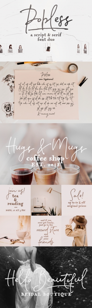 Popless | a font duo Font Download