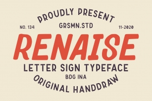 Renaise - Letter Sign Typeface Font Download