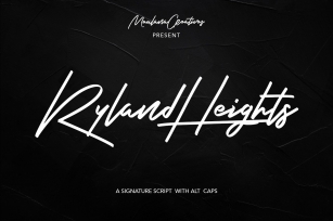 Ryland Heights Signature Script Font Font Download