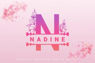 Nadine Flowers Monogram Font Font Download