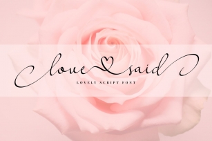 Love Said Font Download