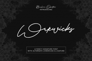 Warwicks Fancy Signature Font Font Download