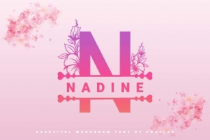 Nadine Flowers Monogram Font Download