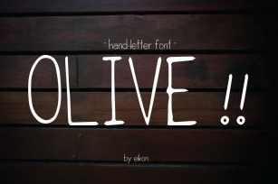 olive hand-letter Font Download