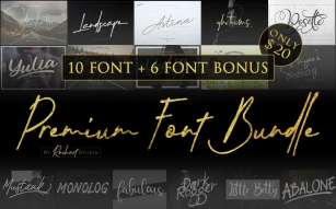 Premium Font Bundle 2018 || 10 Fonts Included & Bonus Font Download