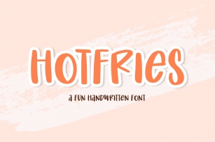 Hotfries - a Fun Handwritten Font Font Download