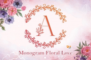 Monogram Floral Love Font Font Download