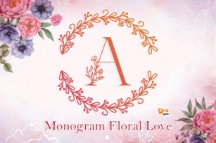 Monogram Floral Love Font Download
