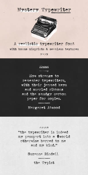 Mystery Typewriter font Font Download