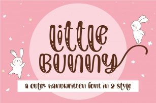 Little bunny-A cutey swashes handwritten font Font Download
