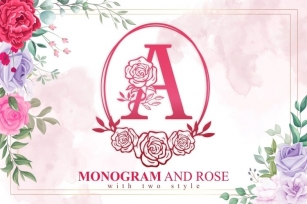 Monogram And Rose Font Download