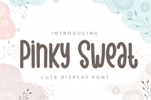 Pinky Sweat - Cute Display Font Font Download