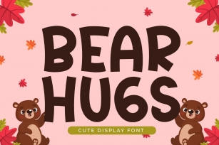 Bear Hugs - Cute Display Font Font Download