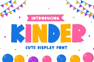Kinder - Cute Display Font Font Download