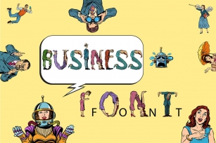 Business font vector pop art Font Download