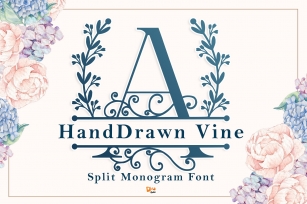 Monogram Handdrawn Vine Font Download