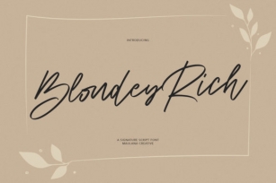 Blondey Rich Font Download
