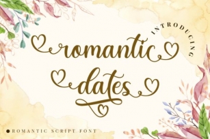 Romantic Dates Font Download