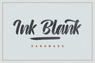 Ink Blank Script Font Download