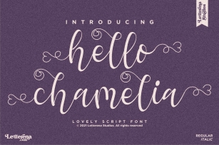 hello chamelia - Lovely Script Font Font Download