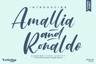 Amallia and Ronaldo - Handwritten Script Font Font Download