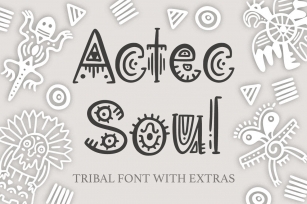 Aztec Soul. Tribal font with extras. Font Download