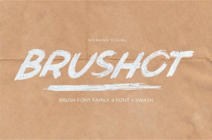 Brushot - 4 font collection + swash Font Download