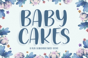 BABYCAKES Fun Handbrushed Font Font Download