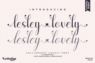lesley lovely- Beautiful Lovely Script Font Font Download