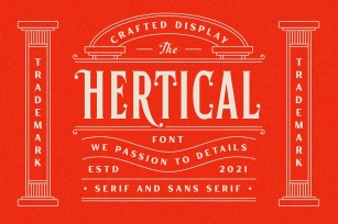 Hertical - Crafted Display Font Font Download