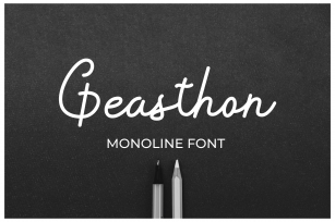 Geasthon - Monoline Font Font Download