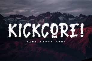 Kickcore - Hand Brush Font Font Download