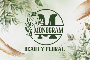Beauty Floral Monogram Font Download