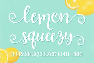 Lemon Squeezy - A fresh-squeezed font trio! Font Download
