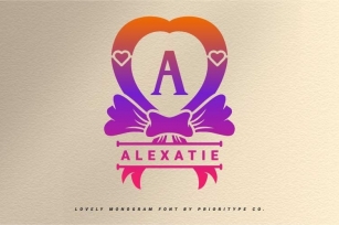 Alexatie - Lovely Monogram Font Font Download