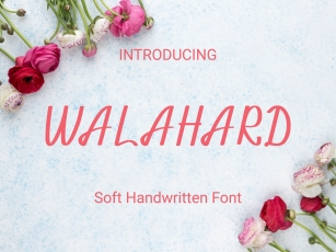 Walahard Handwriting Font Font Download