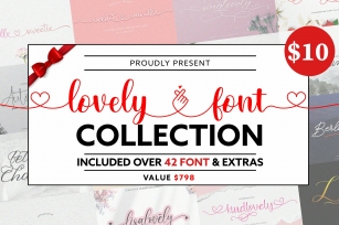 42 Lovely Font Collection | LIMITED OFFER Font Download