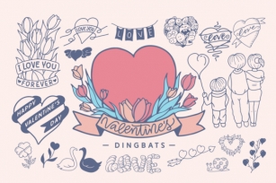 Valentine's Dingbats Font Download
