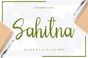 Sahitna - Modern Calligraphy Font Font Download