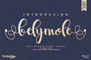 belymole - Beautiful Lovely Script Font Font Download