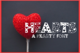 Hearts Font | An All Caps Fun Font Full of Hearts Font Download