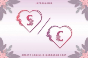 Sweety Camellia Monogram Font Download