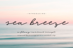 Sea Breeze Hand Lettered Script Font Download