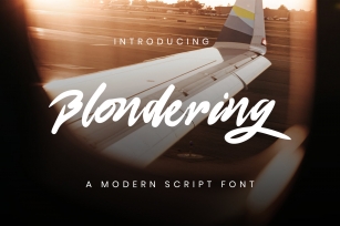 Blondering Modern Script Font Download