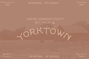 Yorktown Hand Drawn Font Download