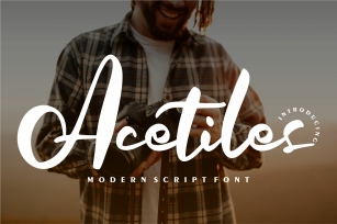 Acetiles | Modern Script Font Font Download