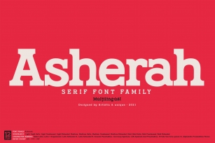 Asherah - Serif font family Font Download