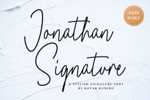 Jonathan Signature Font Font Download