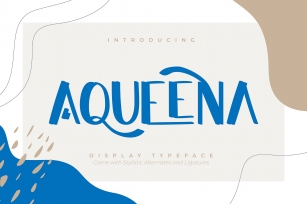 Aqueena | Display Typeface Font Download
